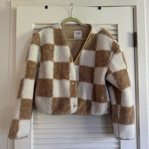 Abercrombie & Fitch Checkered Fleece Jacket